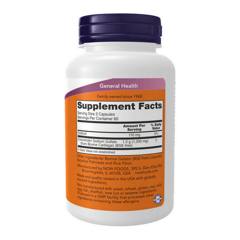 Now Foods, Chondroitin Sulfate, 600 mg, 120 Caps