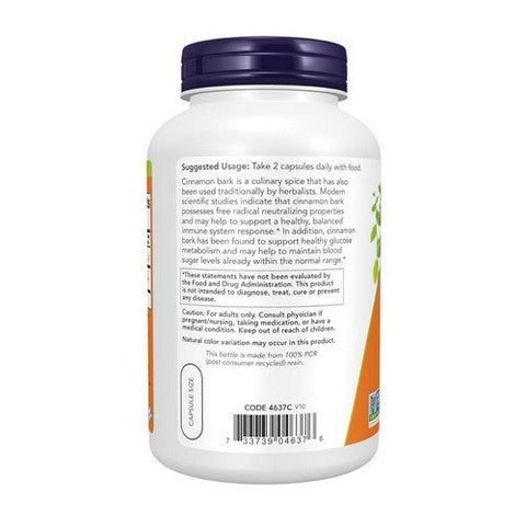 Now Foods, Cinnamon Bark, 600 mg, 240 Caps Now Foods