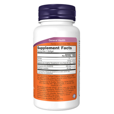 Now Foods, CoQ10, 400 mg, 30 Softgels