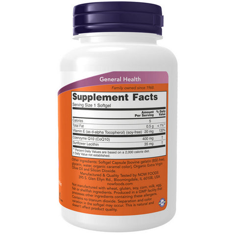 Now Foods, CoQ10, 400 mg, 60 Softgels