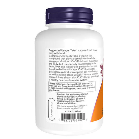 Now Foods, CoQ10, 60 mg, 180 Vcaps