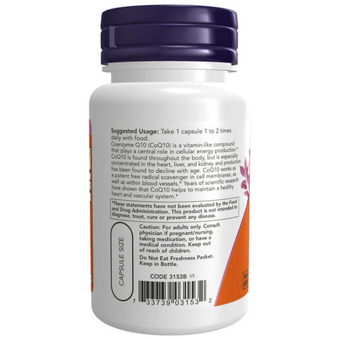 Now Foods, CoQ10, 60 mg, 60 Vcaps