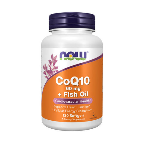 Now Foods, CoQ10 with Omega 3 Fish Oil, 60 mg, 120 Softgels