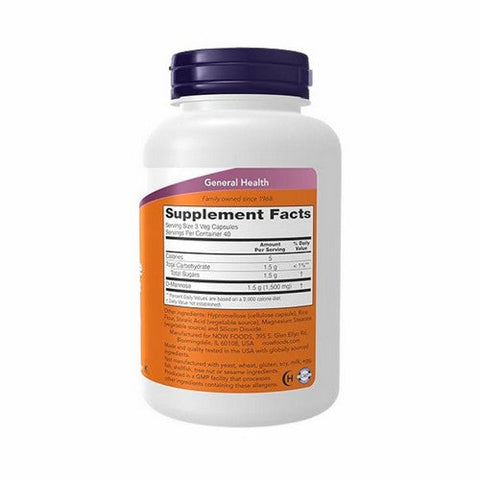 Now Foods, D-Mannose Urinary Support, 500 Mg, 120 Veg Caps Now Foods