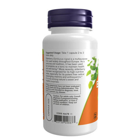 Now Foods, Elderberry, 500 mg, 60 Veg Caps Now Foods