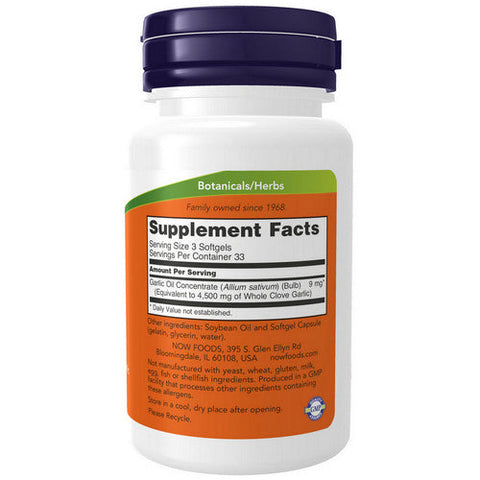 Now Foods, Garlic Oil, 1500 Mg, 100 Softgels Now Foods