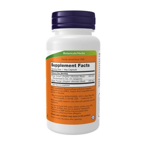 Now Foods, Ginger Root Extract, 250 Mg, 90 Veg Caps Now Foods