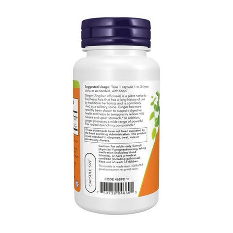Now Foods, Ginger Root Extract, 250 Mg, 90 Veg Caps Now Foods