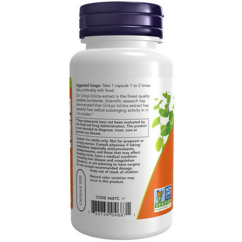 Now Foods, Ginkgo Biloba, 60 mg, 120 Caps