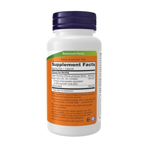 Now Foods, Ginseng & Royal Jelly, 300/300 mg, 90 Caps Now Foods