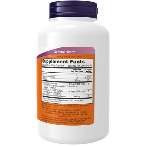 Now Foods, Glucosamine & Chondroitin with MSM, 180 Caps