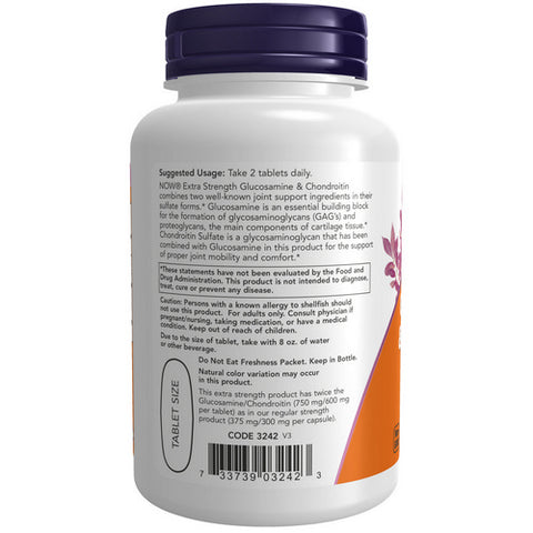 Now Foods, Glucosamine & Chondroitin, Sulfate Extra Strength 60 Tabs