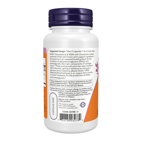 Now Foods, Glucosamine & M.S.M, 750/250 mg, 60 Caps