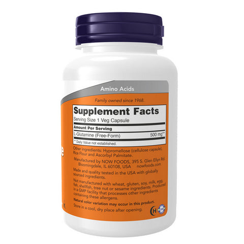 Now Foods, L-Glutamine, 500 mg, 120 Caps