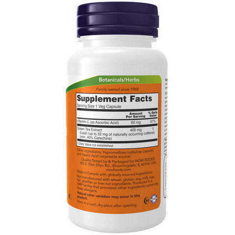 Now Foods, Green Tea Extract, 400 mg, 100 Caps Now Foods