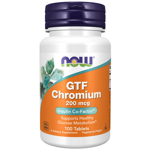 Now Foods, GTF Chromium, 200 Mcg, 100 Tabs