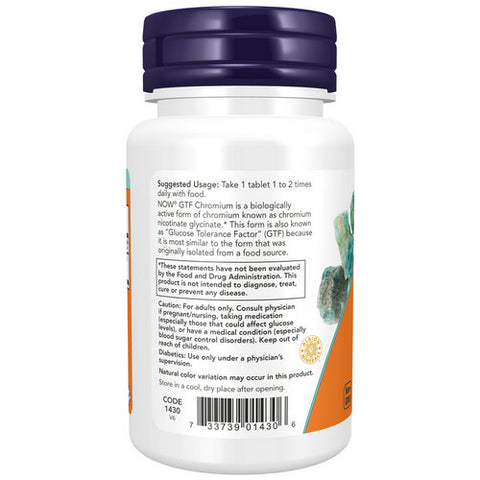 Now Foods, GTF Chromium, 200 Mcg, 100 Tabs