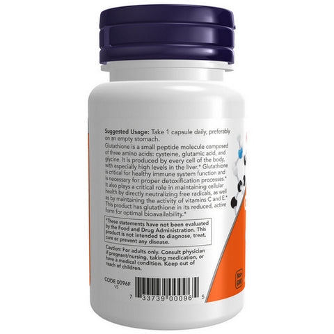 Now Foods, Glutathione, 250 mg, 60 Caps