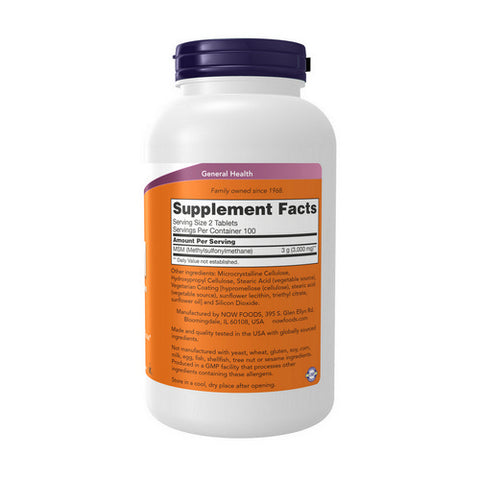 Now Foods, M.S.M, 1500 mg, 200 Tabs