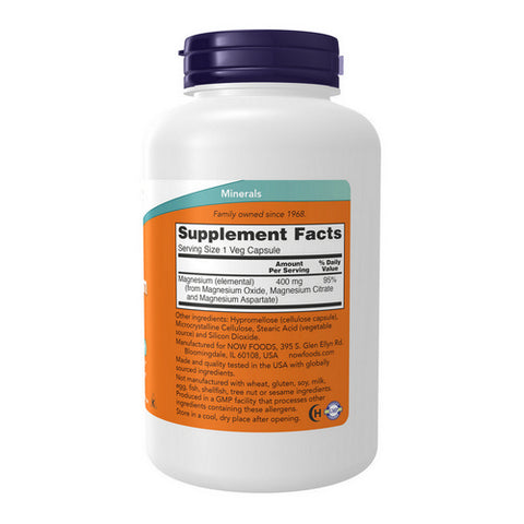 Now Foods, Magnesium, 400 mg, 180 Caps