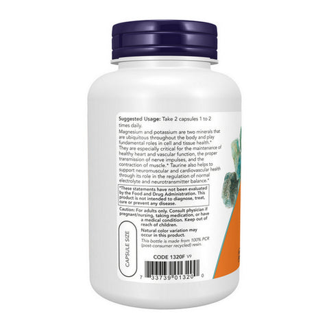 Now Foods, Magnesium & Potassium Aspartate with Taurine, 120 Caps