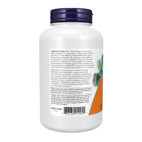 Now Foods, Magnesium Citrate Pure Powder, POWDER, 8 Oz