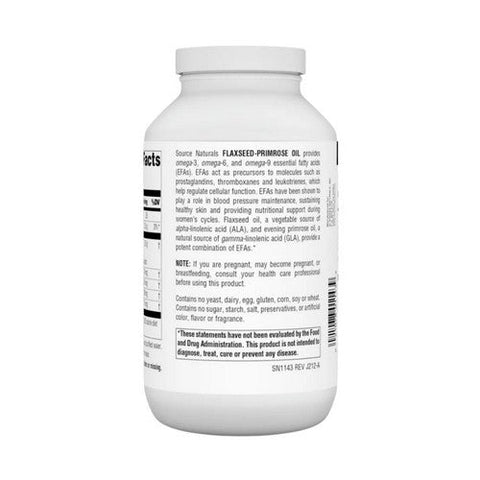 Source Naturals, Flaxseed-Primrose Oil, 1300 mg, 180 Softgels Source Naturals