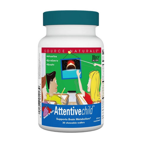 Source Naturals, Attentive Child Sweet And Tart, 30 wafers