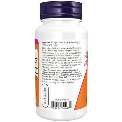 Now Foods, Flush-Free Niacin, 250 mg, 90 Caps