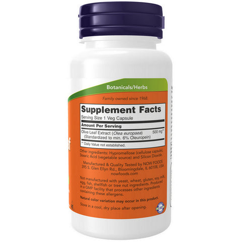 Now Foods, Olive Leaf Extract, 500 mg, 60 Vcaps