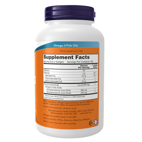 Now Foods, Omega-3, 200 Softgels