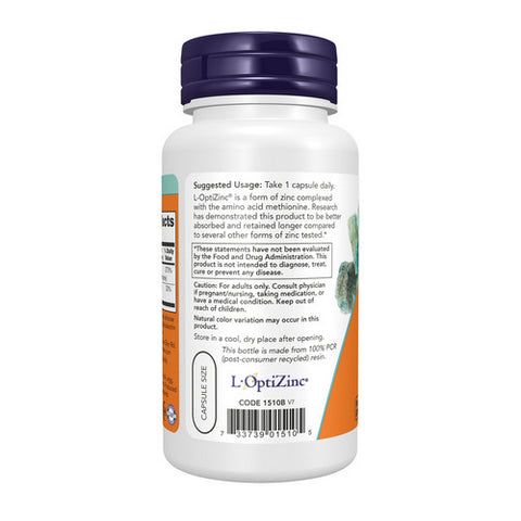 Now Foods, L-OptiZinc, 30 Mg, 100 Veg Caps