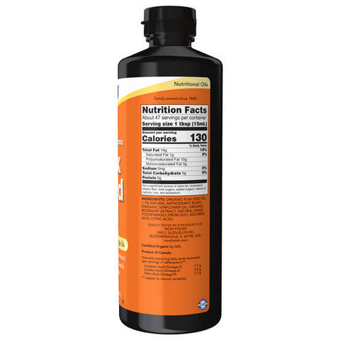 Now Foods, Organic Flax Seed Oil, 24 oz Now Foods