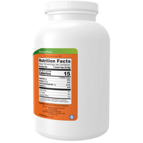 Now Foods, Organic Spirulina Powder, 1 lb