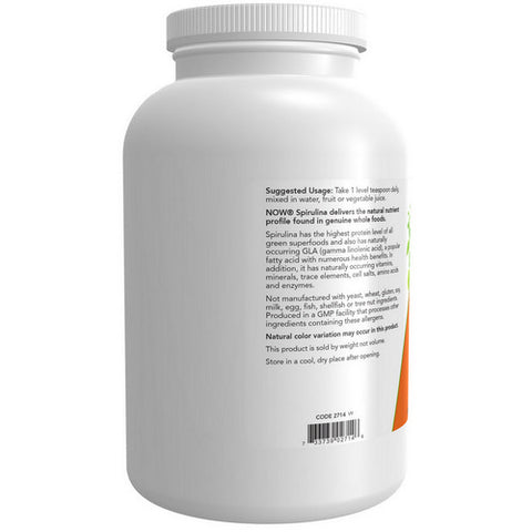 Now Foods, Organic Spirulina Powder, 1 lb