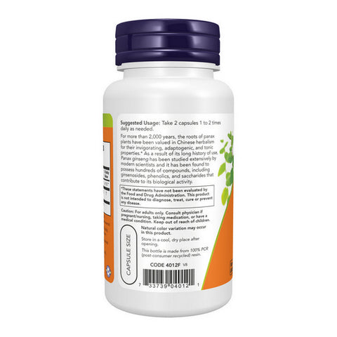 Now Foods, Panax Ginseng, 500 mg, 100 Caps
