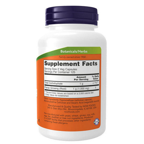Now Foods, Panax Ginseng, 500 mg, 250 Caps Now Foods