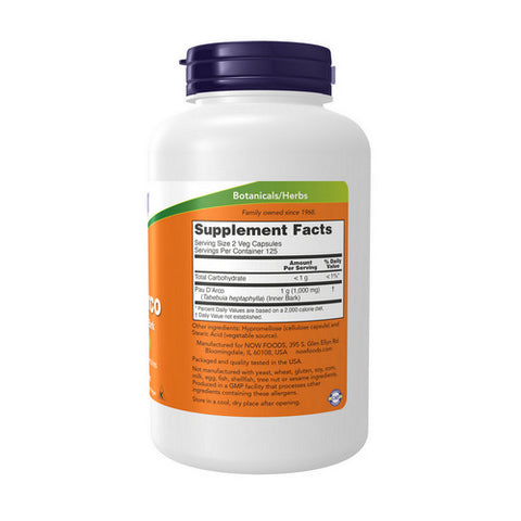 Now Foods, Pau D' Arco, 500 mg, 250 Caps