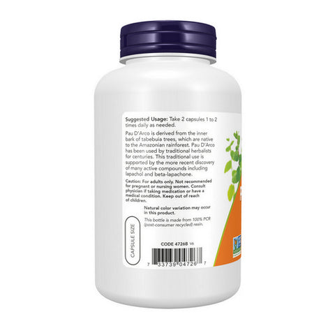 Now Foods, Pau D' Arco, 500 mg, 250 Caps