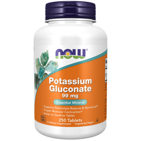 Now Foods, Potassium Gluconate, 99 mg, 250 Tabs
