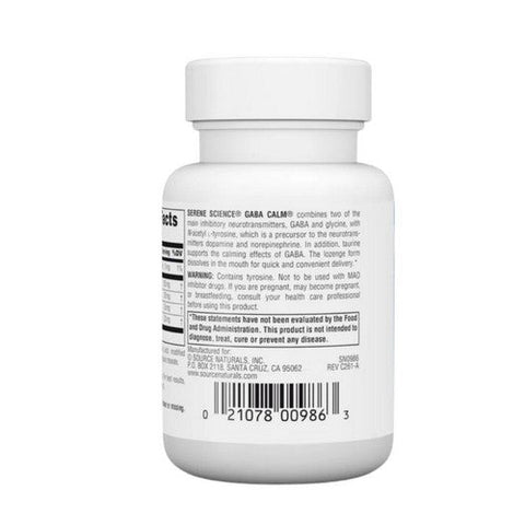 Source Naturals, Serene Science Gaba Calm Orange, Orange flavor, 30 Tabs Source Naturals