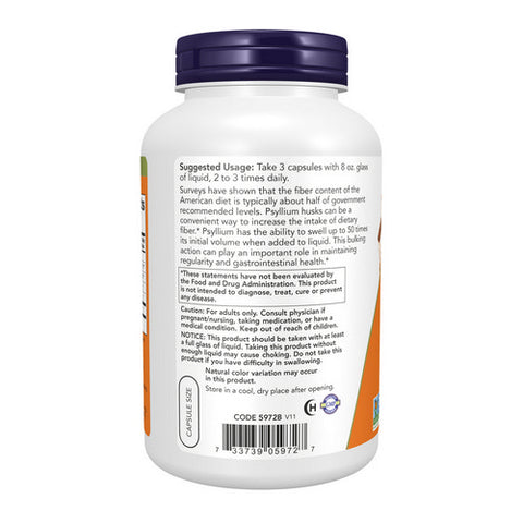 Now Foods, Psyllium Husk, 500 mg, 500 Caps