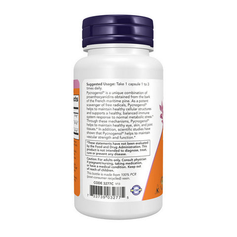 Now Foods, Pycnogenol, 60 mg, 50 Vcaps