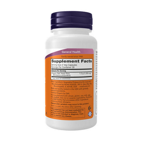 Now Foods, Red Yeast Rice Extract, 600 mg, 60 Vcaps Now Foods