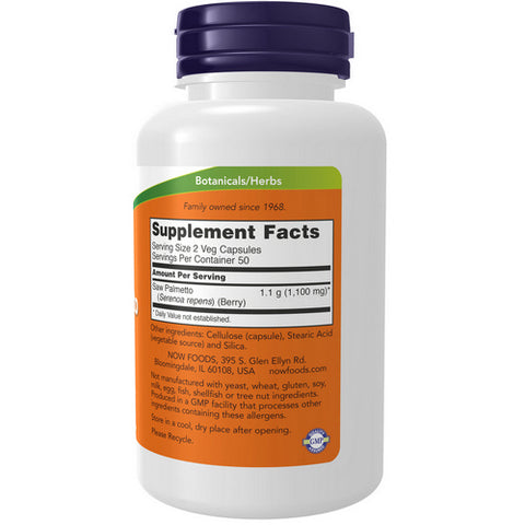 Now Foods, Saw Palmetto Berries, 550 mg, 100 Caps