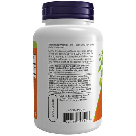 Now Foods, Senna Leaves, 470 mg, 100 Caps