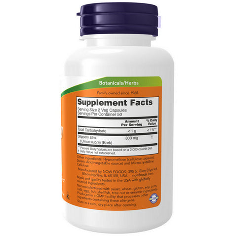Now Foods, Slippery Elm, 400 mg, 100 Caps
