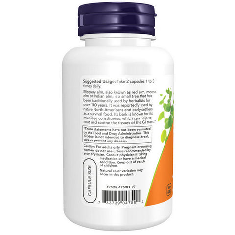 Now Foods, Slippery Elm, 400 mg, 100 Caps