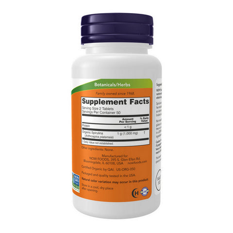 Now Foods, Spirulina, 500 mg, 100 Tabs