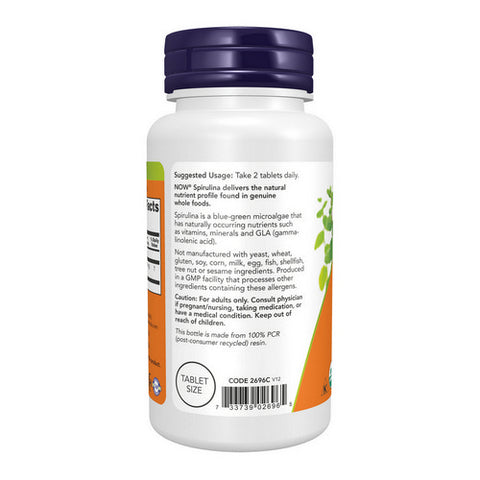 Now Foods, Spirulina, 500 mg, 100 Tabs